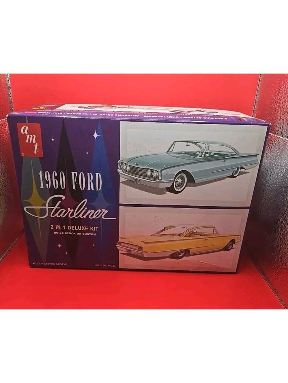 AMT 1960 FORD STARLINER 2 IN 1 DELUXE KIT 1/25 Model Kit AMT-604 New 60' Ford